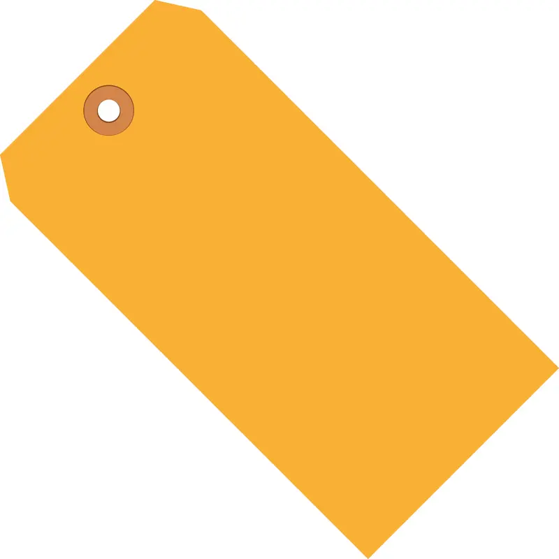 4 3/4 x 2 3/8" Fluorescent Orange 13 Pt. Shipping Tags (G12051D) Case Of 1000