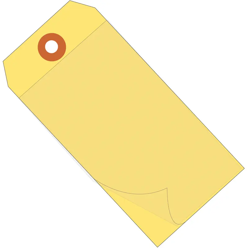 4 3/4 x 2 3/8" Yellow Self-Laminating Tags (G26028) Case Of 100