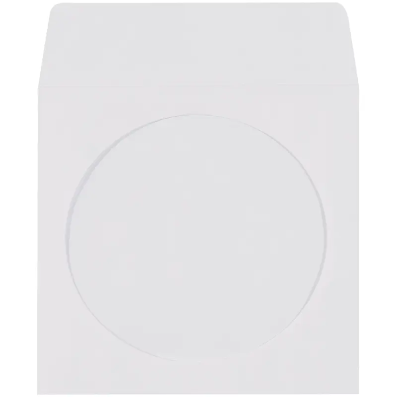 4 7/8 x 5" Paper Windowed White CD/DVD Sleeves (MM1170) Case Of 500