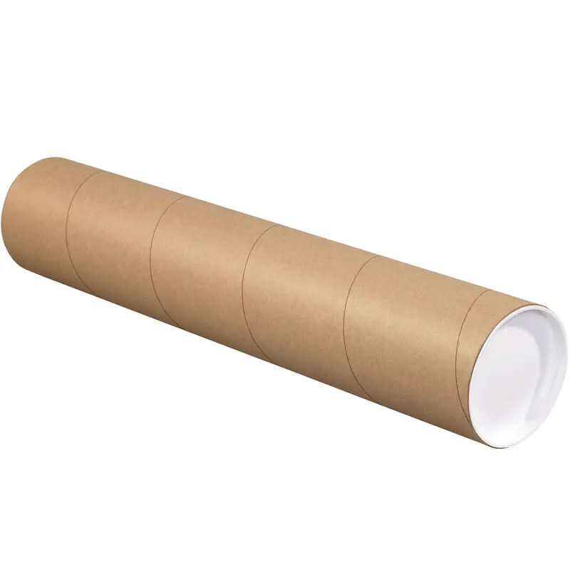 4 x 18" Kraft Tubes with Caps (P4018K) Case Of 15