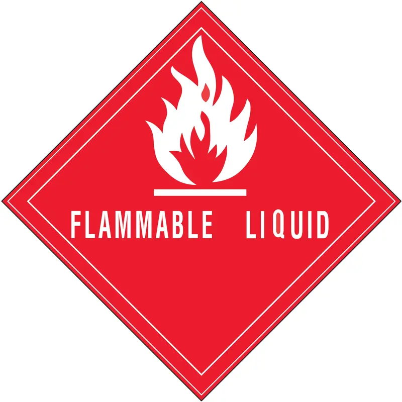 4 x 4" - "Flammable Liquid" Labels (DL5780) Roll Of 500