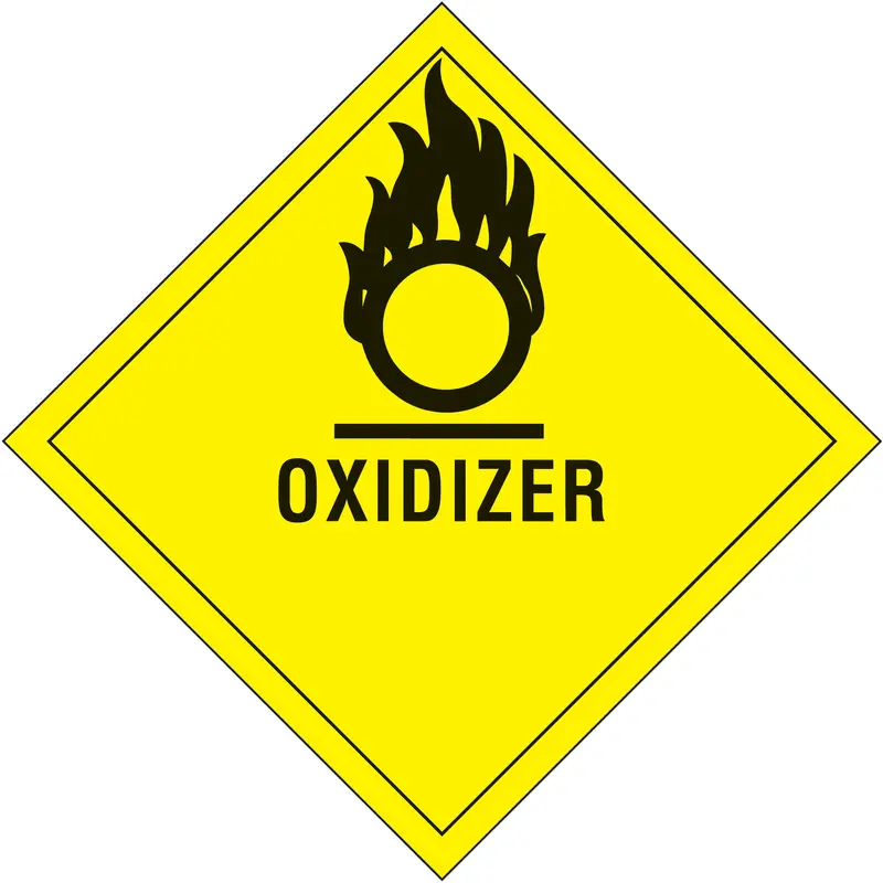4 x 4" - "Oxidizer" Labels (DL5820) Roll Of 500