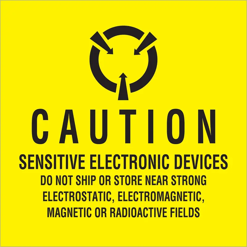4 x 4" - "Sensitive Electronic Devices" Labels (DL9100) Roll Of 500