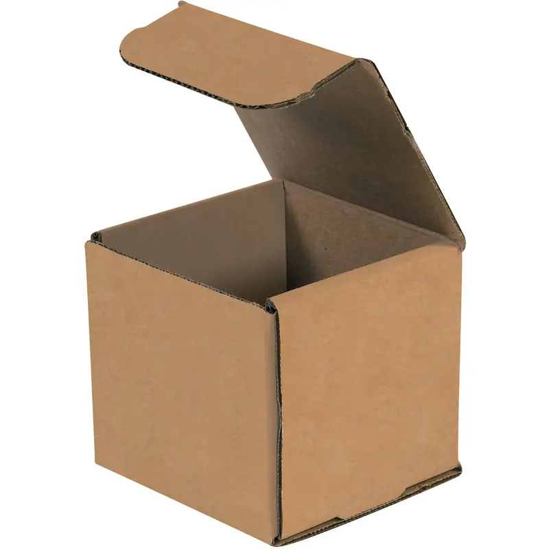 4 x 4 x 4" Kraft Corrugated Mailers (M444K) Bundle Of 50