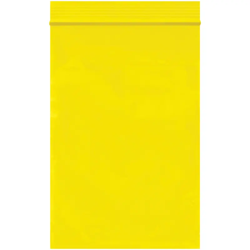 4 x 6" - 2 Mil Yellow Reclosable Poly Bags (PB3565Y) Case Of 1000