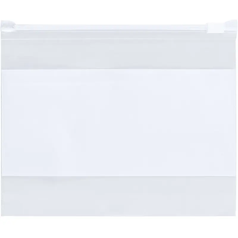 4 x 6" - 3 Mil Slide-Seal Reclosable White Block Poly Bags (PB5238) Case Of 100