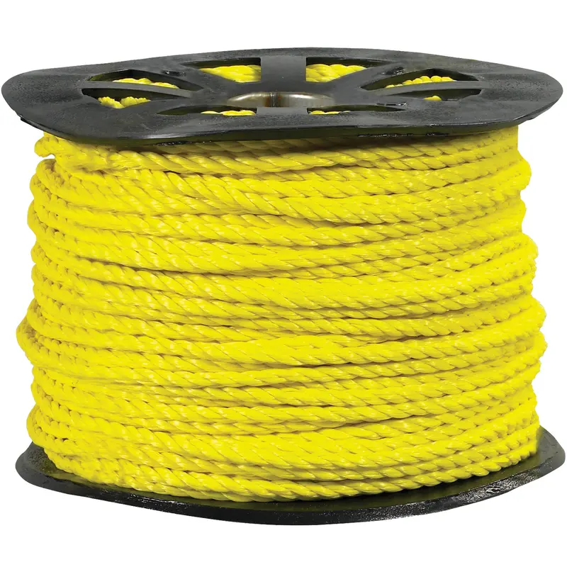 5/8", 5,600 lb, Yellow Twisted Polypropylene Rope (TWR109) Each
