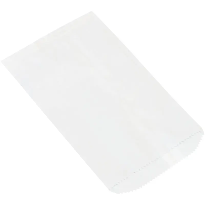 6 1/4 x 9 1/4" White Flat Merchandise Bags (BGM101W) Case Of 3000