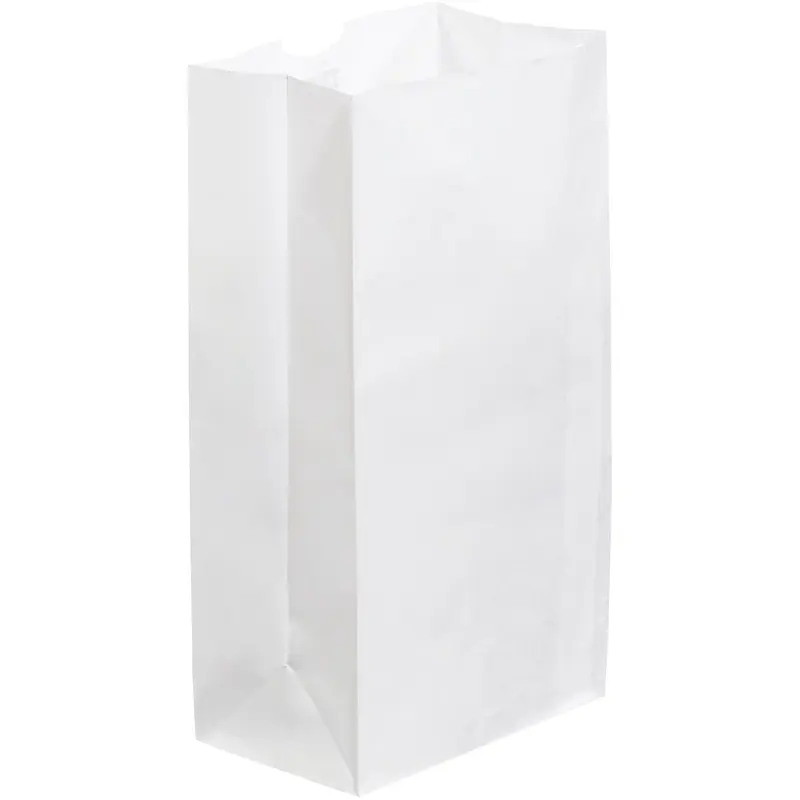 6 x 3 5/8 x 11" White Grocery Bags (BGG104W) Case Of 500