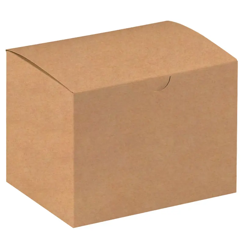 6 x 4 1/2 x 4 1/2" Kraft Gift Boxes (GB644K) Case Of 100