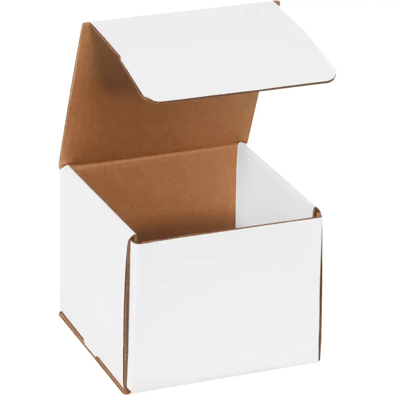 6 x 6 x 5" White Corrugated Mailers (M665) Bundle Of 50