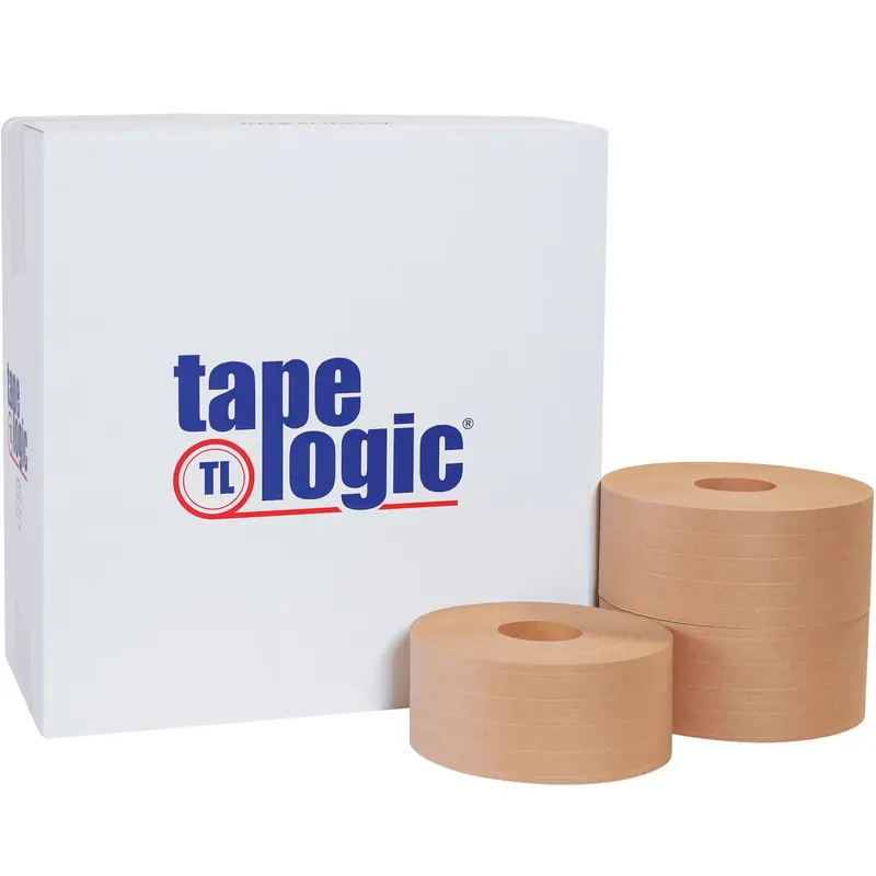70mm x 450' Kraft TAPE LOGIC #6800 Reinforced Water Activated Tape (T9076800) Case Of 10