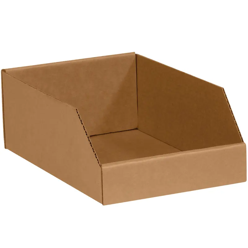8 x 12 x 4 1/2" Kraft Bin Boxes (BINMT812K) Bundle Of 50