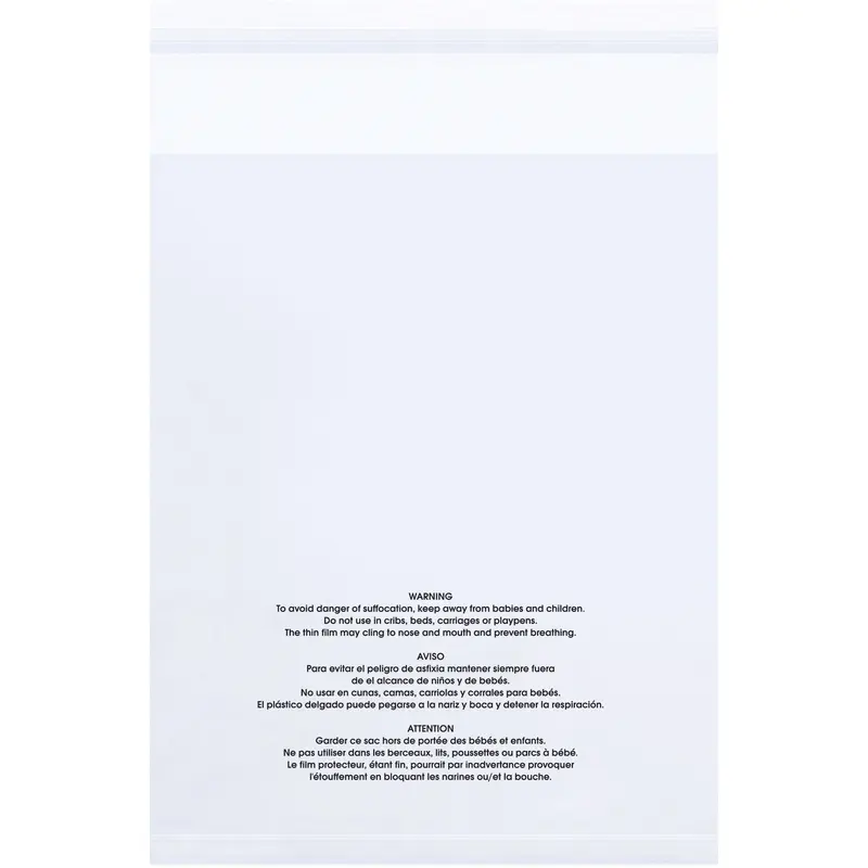 9 x 12" - 1.5 Mil (100 Pack) Resealable Suffocation Warning Poly Bags w/Vent Holes (PMV091215100) Case Of 100
