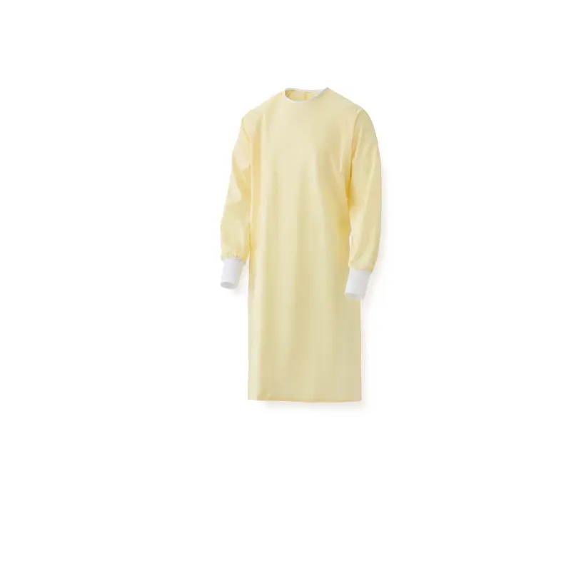 AAMI Level 1 Reusable Isolation Gown, Overlap Back, Yellow, One Size Fits Most, 12/DZ (MDT011207Z) 1 Dozen