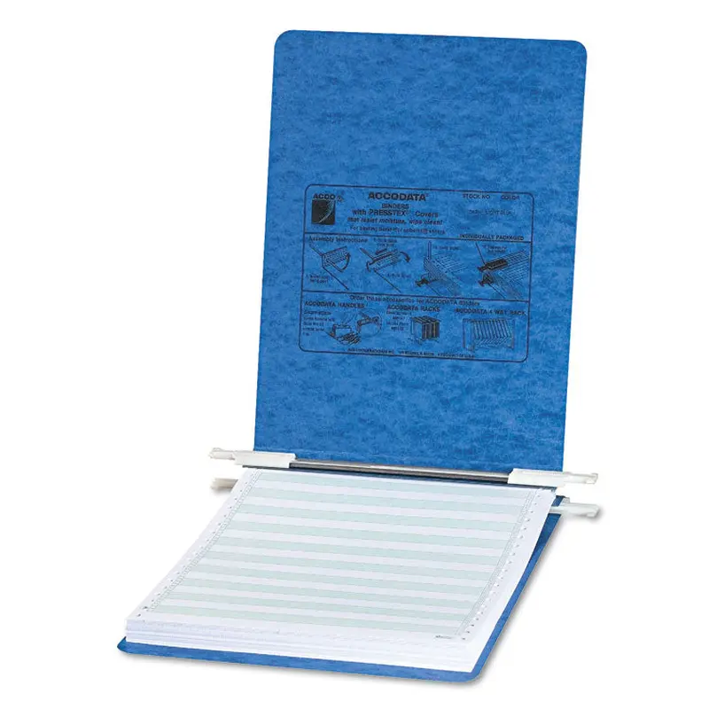 ACCO PRESSTEX Covers with Storage Hooks, 2 Posts, 6" Capacity, 11 x 8.5, Light Blue (ACC54052) Each
