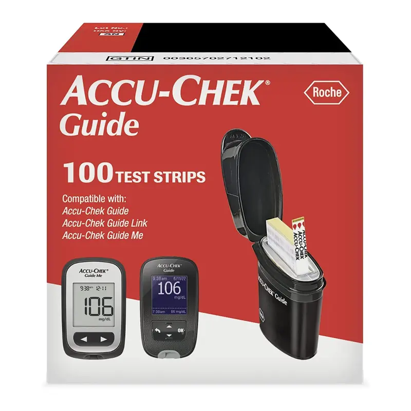 Accu-Chek Blood Glucose Test Strips 100 Strips per Pack (1148721_CS) 2400/CS