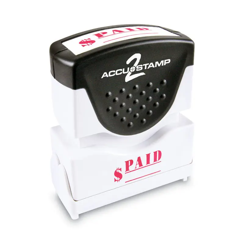ACCUSTAMP2 Pre-Inked Shutter Stamp, Red, PAID, 1.63 x 0.5 (COS035578) Each