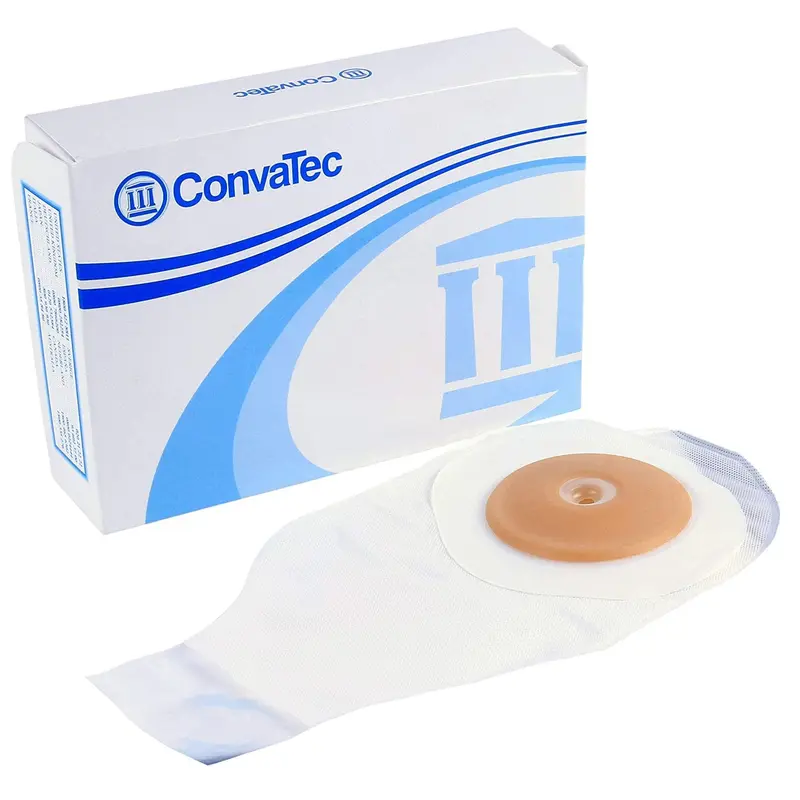 ActiveLife Colostomy Pouch One-Piece System 12 Inch Length Flat, Pre-Cut 1 Inch Stoma Drainable (208749_BX) 5/BX
