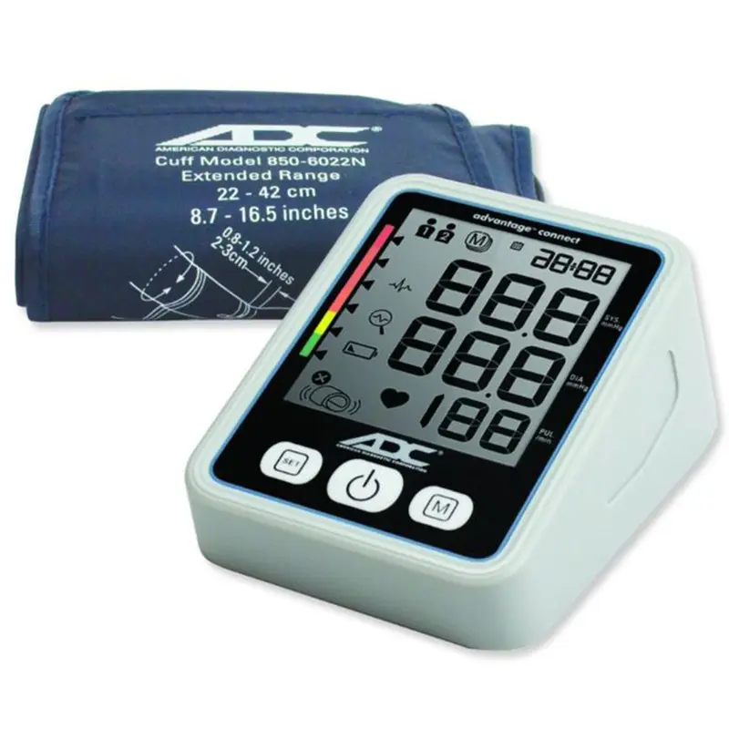 Advantage Connect Home Automatic Digital Blood Pressure Monitor Wide Range Nylon Cuff 22 - 42 cm Desk Model (1217966_EA) 1/EA