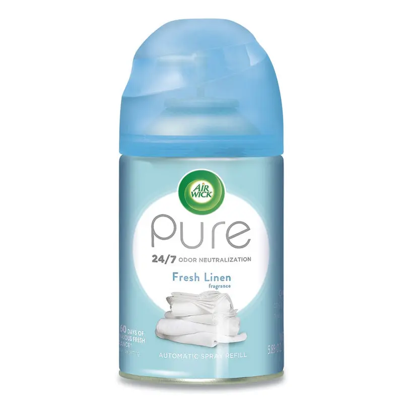 Air Wick Freshmatic Ultra Spray Refill, Fresh Linen, Aerosol, 5.89 oz Aerosol Spray, 6/Carton (RAC82314CT) Case of 6