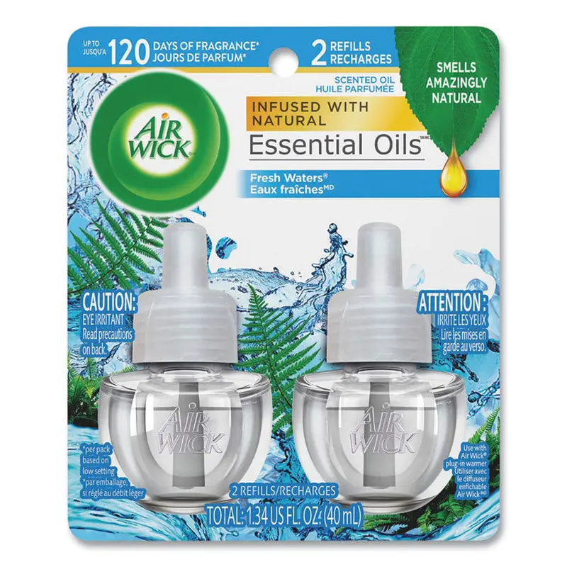 Air Wick Scented Oil Refill, Fresh Waters, 0.67 oz, 2/Pack (RAC79717PK) Pack of 2
