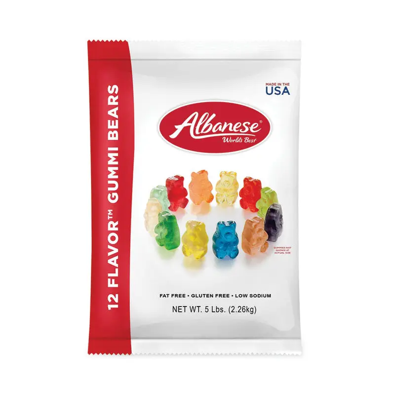 Albanese Worlds Best Gummi Bears, 5 lb Pouch, Assorted, Ships in 1-3 Business Days (GRR20600001) Each