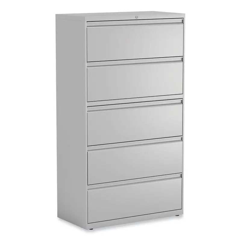 Alera Lateral File, 5 Legal/Letter/A4/A5-Size File Drawers, Light Gray, 36" x 18.63" x 67.63" (ALEHLF3667LG) Each