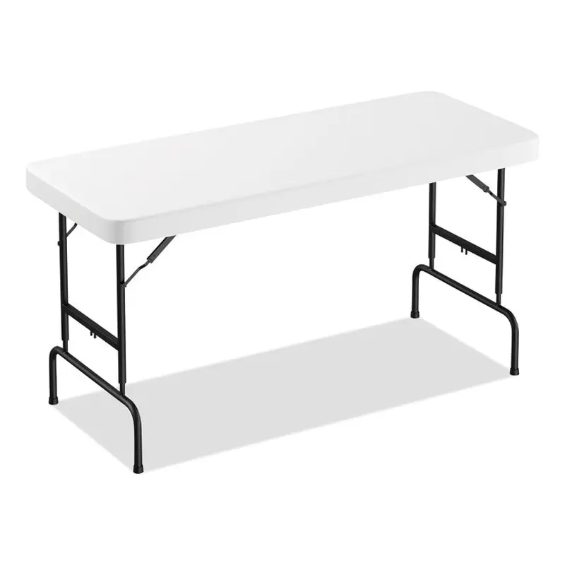Alera Adjustable Height Plastic Folding Table, Rectangular, 72w x 29.63d x 29.25 to 37.13h, White (ALEPT72AHW) Each
