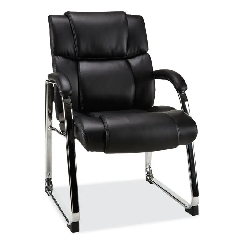 Alera Alera Hildred Series Guest Chair, 25" x 28.94" x 37.8", Black Seat, Black Back, Chrome Base (ALEHD4319) Each