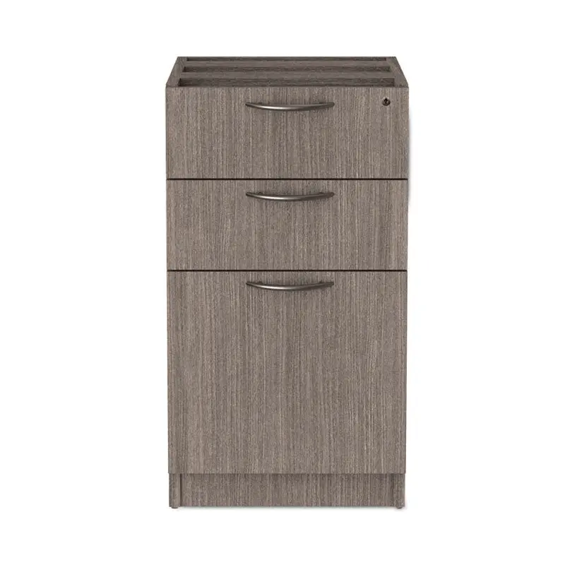 Alera Alera Valencia Series Full Pedestal File, Left/Right, 3-Drawers: Box/Box/File, Legal/Letter, Gray, 15.63" x 20.5" x 28.5" (ALEVA532822GY) Each