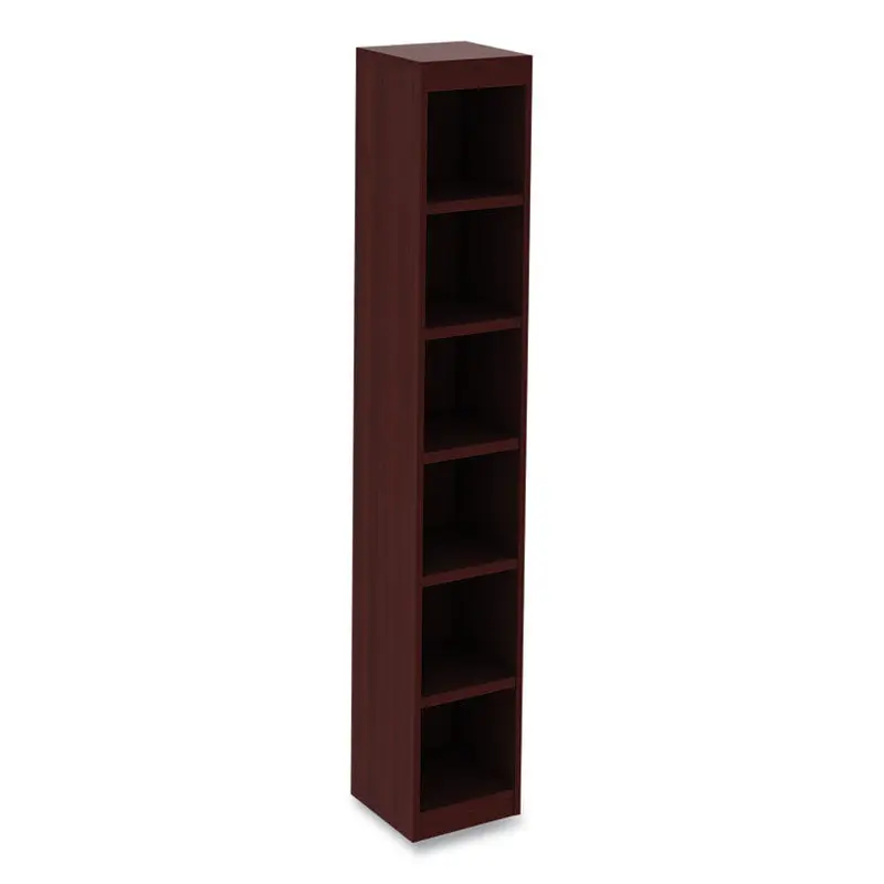 Alera Alera Valencia Series Narrow Profile Bookcase, Six-Shelf, 11.81w x 11.81d x 71.73h, Mahogany (ALEVA67212MY) Each