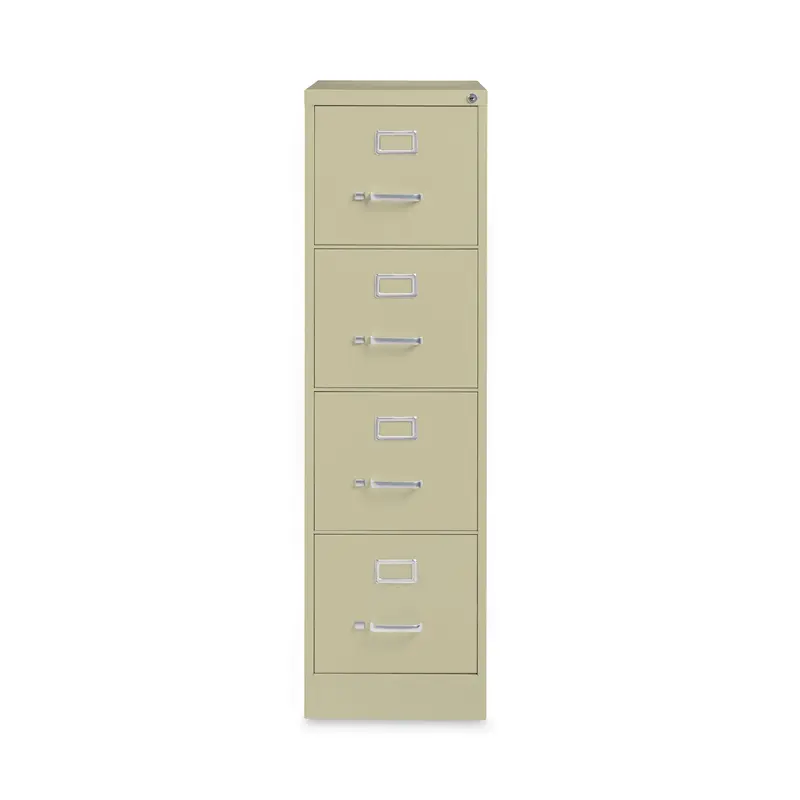 Alera Four-Drawer Economy Vertical File, Letter-Size File Drawers, 15" x 26.5" x 52", Putty (ALEHVF152652PY) Each