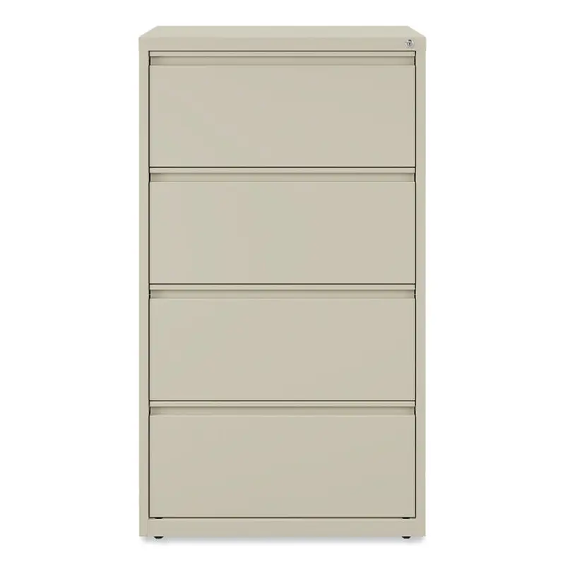 Alera Lateral File, 4 Legal/Letter-Size File Drawers, Putty, 30" x 18.63" x 52.5" (ALEHLF3054PY) Each