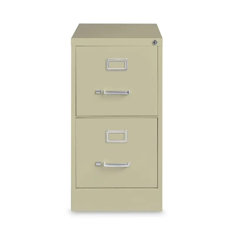 Alera Two-Drawer Economy Vertical File, Letter-Size File Drawers, 15" x 26.5" x 28.37", Putty (ALEHVF152629PY) Each