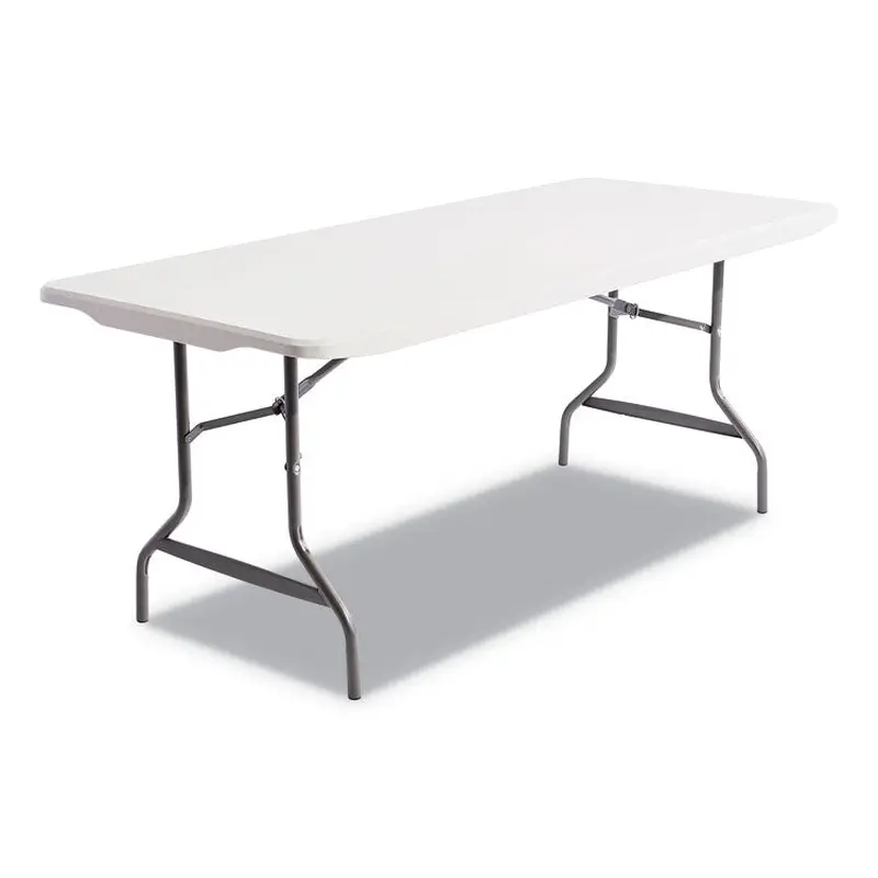 Alera Resin Rectangular Folding Table, Square Edge, 72w x 30d x 29h, Platinum (ALE65600) Each