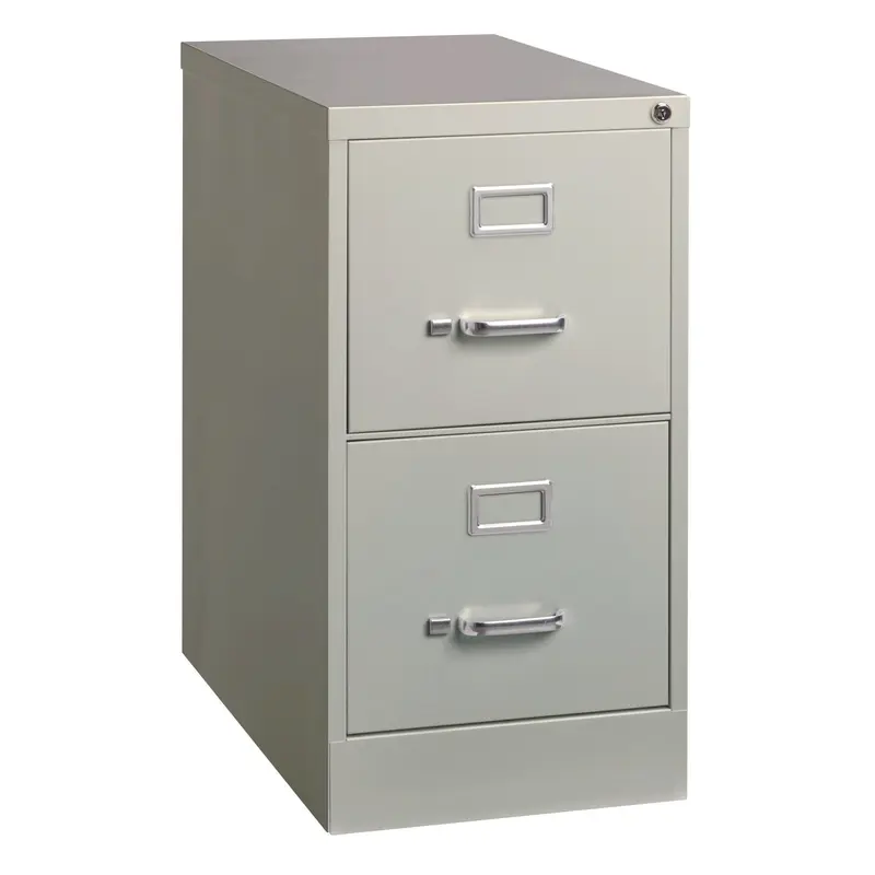 Alera Two-Drawer Economy Vertical File, 2 Letter-Size File Drawers, Light Gray, 15" x 25" x 28.38" (ALEHVF1529LG) Each