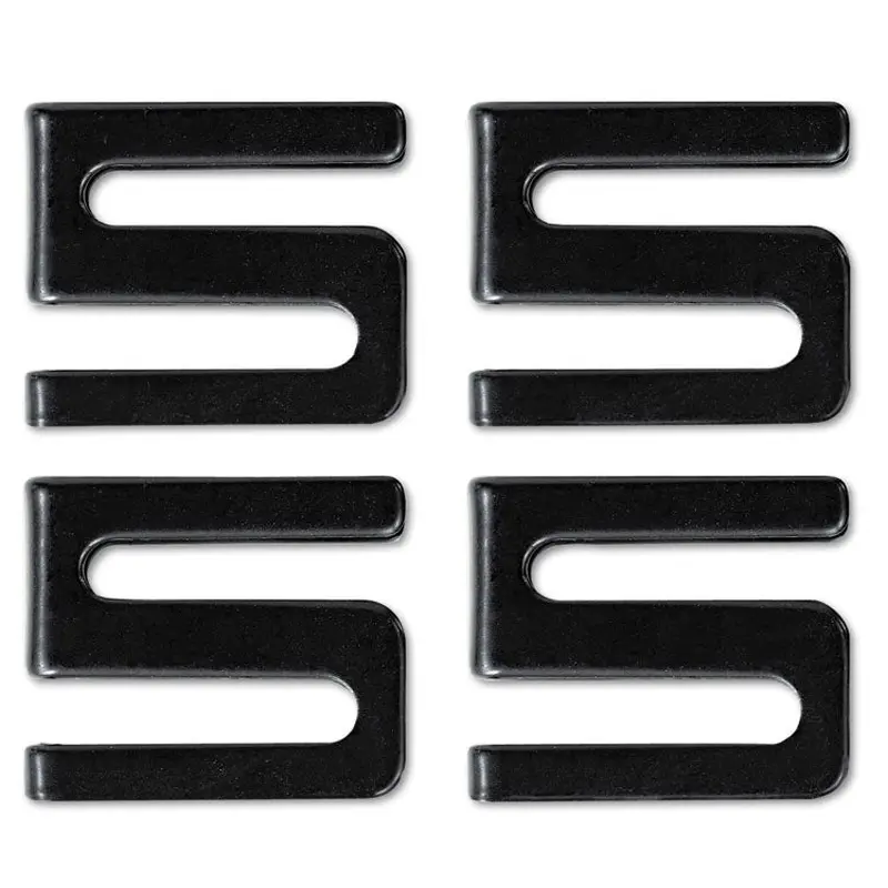 Alera Wire Shelving S Hooks, Metal, Black, 4 Hooks/Pack (ALESW59SHBL) Each