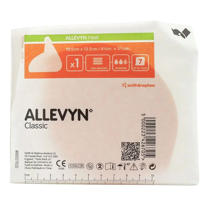Allevyn Heel Foam Dressing 4-1/2 X 5-1/2 Inch Without Border Film Backing Nonadhesive Heel Sterile (407366_BX) 5/BX