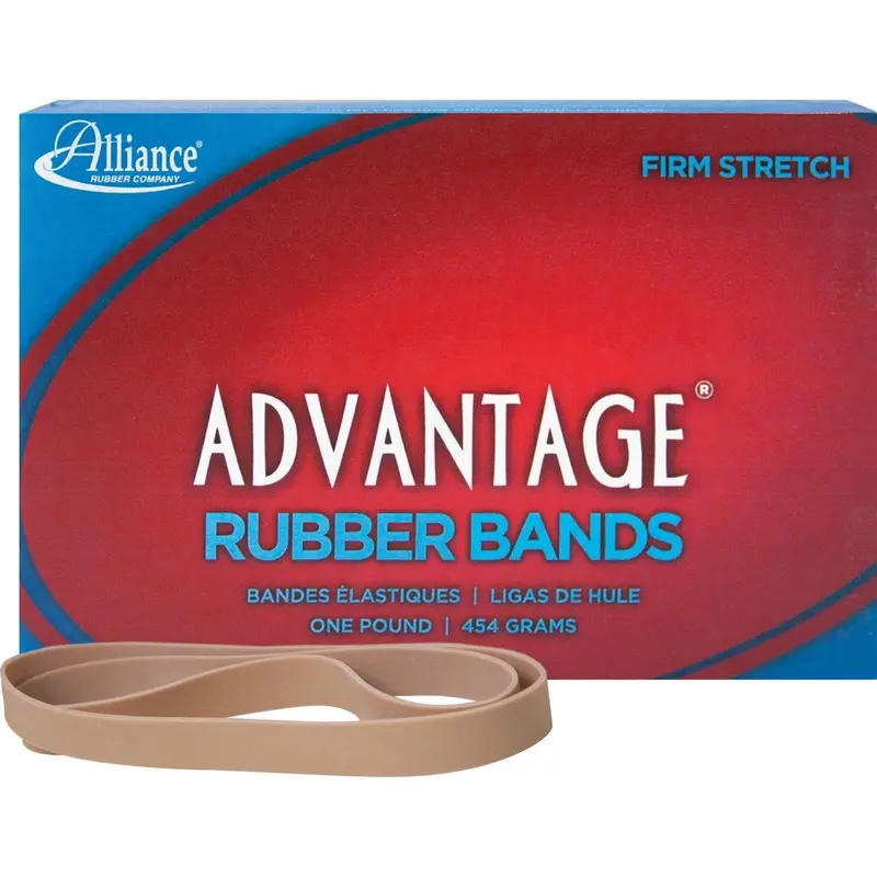 Alliance Rubber Rubber Bands, Size 107, 1 lb., 7" x 5/8", Advantage (ALL27075) Box of 50