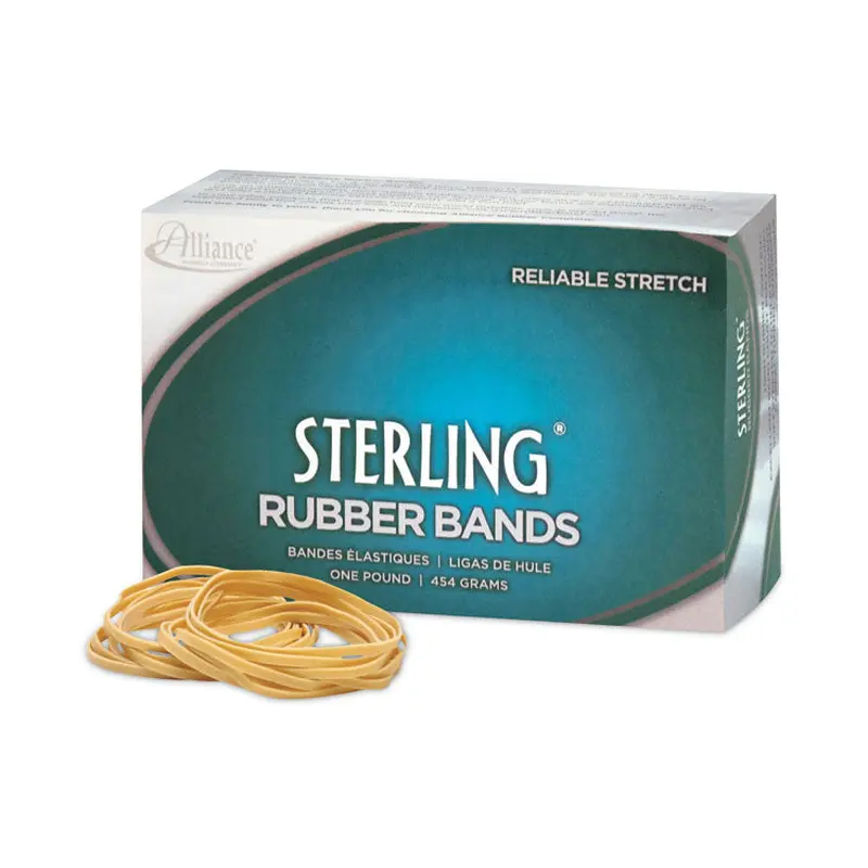 Alliance Sterling Rubber Bands, Size 16, 0.03" Gauge, Crepe, 1 lb Box, 2,300/Box (ALL24165) 1 Box