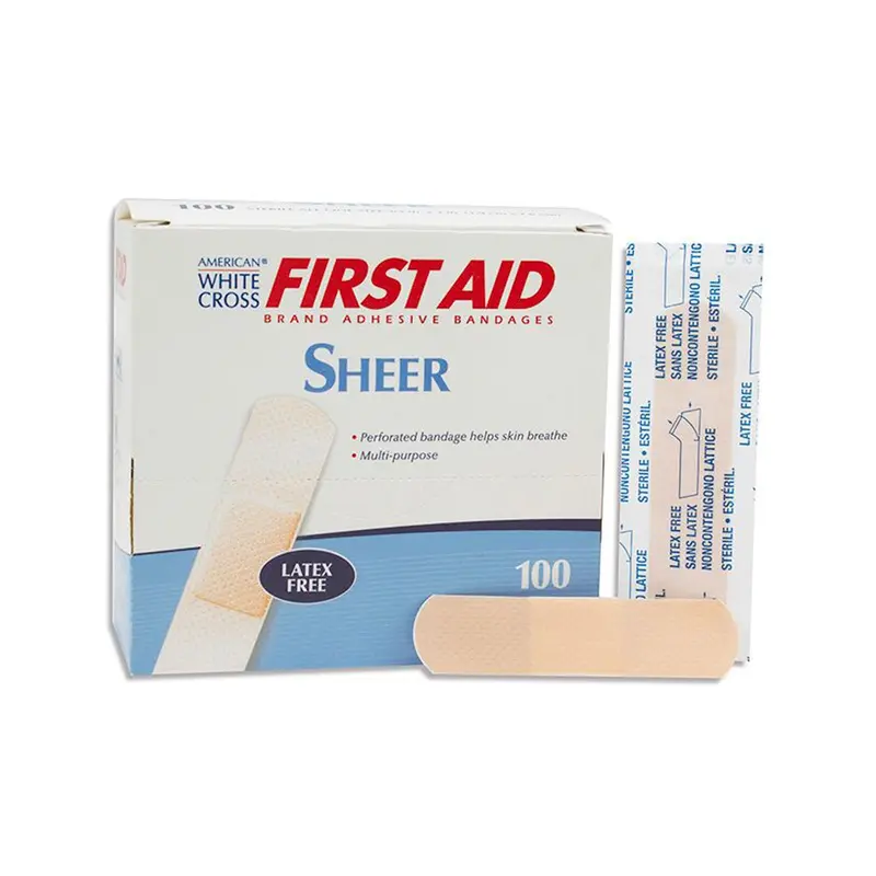 American White Cross Adhesive Strip 3/4 X 3 Inch Plastic Rectangle Tan Sterile (97366_CS) 1200/CS
