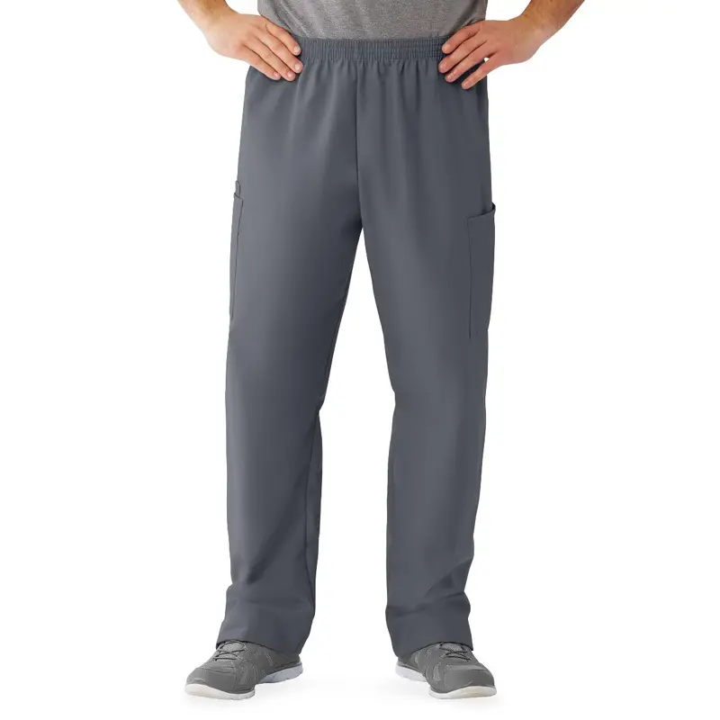 AngelStat Unisex Cargo Scrub Pants with Elastic Waist, Charcoal, Regular Inseam, Size 5XL, 1 EA (674NCC5XLM) Each