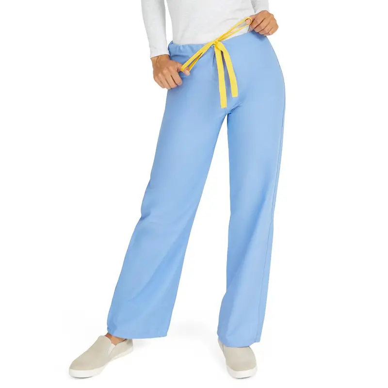 AngelStat Unisex Reversible Scrub Pants with Drawstring Waist, Ceil Blue, Size S, Color Coding, 1 EA (M600NTHS-CM) Each