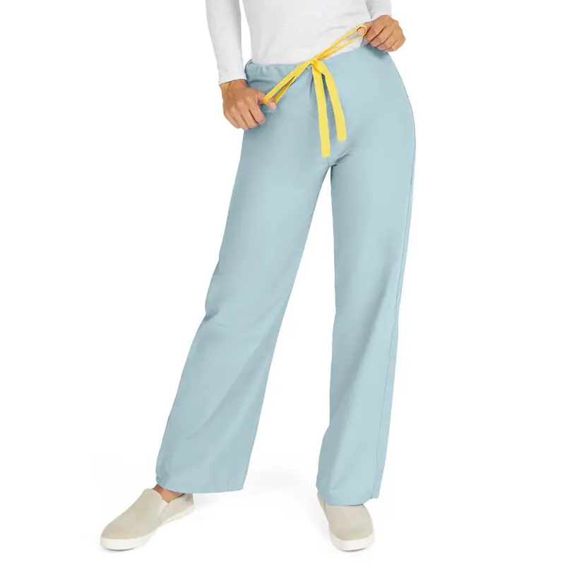 AngelStat Unisex Reversible Scrub Pants with Drawstring Waist, Misty, Size S, Color Code, 1 EA (M600NTZS-CM) Each