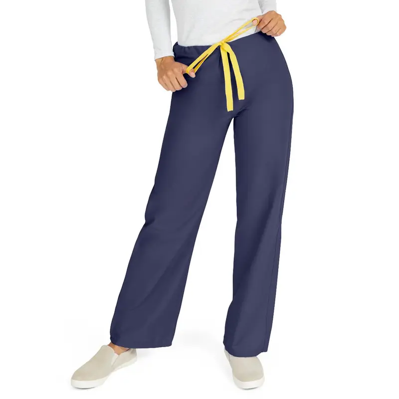 AngelStat Unisex Reversible Scrub Pants with Drawstring Waist, Navy, Size S, Angelica Color Code, 1 EA (M600NNTS-CA) Each