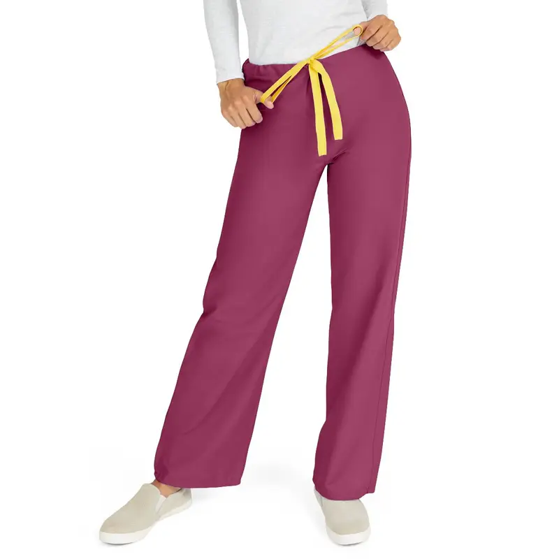 AngelStat Unisex Reversible Scrub Pants with Drawstring Waist, Raspberry, Size XL, Angelica Color Code, 1 EA (600NTRXL-CA) Each
