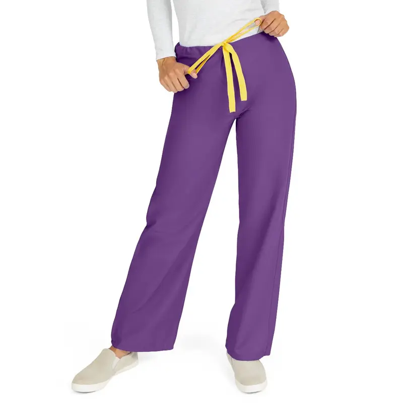 AngelStat Unisex Reversible Scrub Pants with Drawstring Waist, Regal Purple, Size M, Angelica Color Code, 1 EA (600NRPM-CA) Each