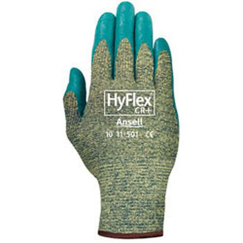 Ansell HyFlex 11-501 Nitrile Palm Coated Gloves, Size 10, Gray/Blue (012-11-501-10) 12 Pairs