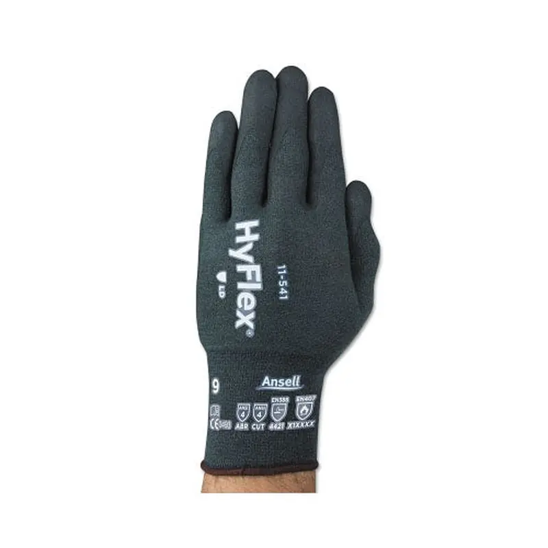 Ansell HyFlex 11-541 Nitrile Foam Palm Coated Gloves, Size 10, Gray (012-11-541-10) 1 Dozen